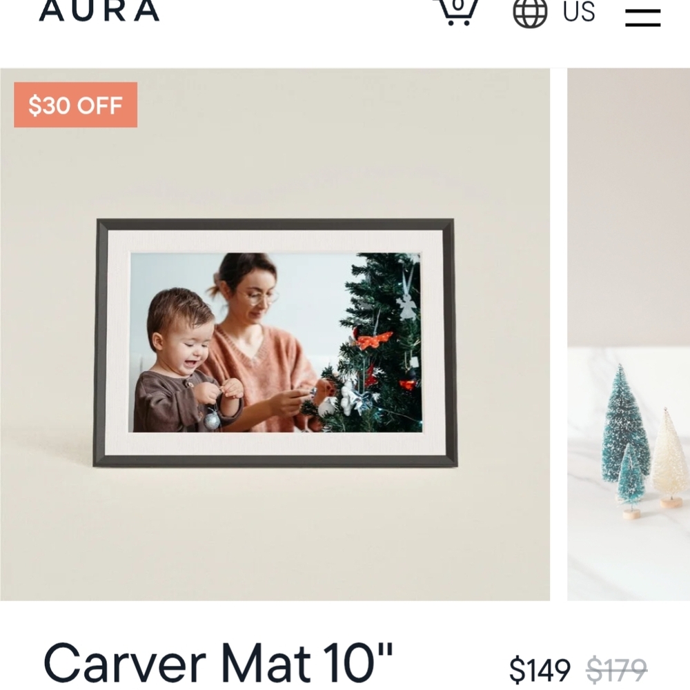 Aura Carver Mat 10" Digital Frame in Black